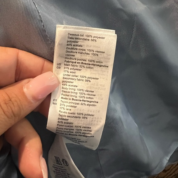 Emanuelle Satin Trim Double Breasted Coat - Picture 9 of 10